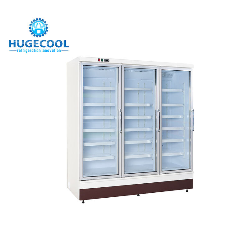 4 Door Convenience Store Fridge , Beverage Cooler Refrigerator For Supermarket